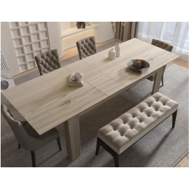 5-7.2FT Extendable Dining Table for 6-8 People, Modern Midcentury Extendable Dining Room Table Kitchen Dining Room Furniture